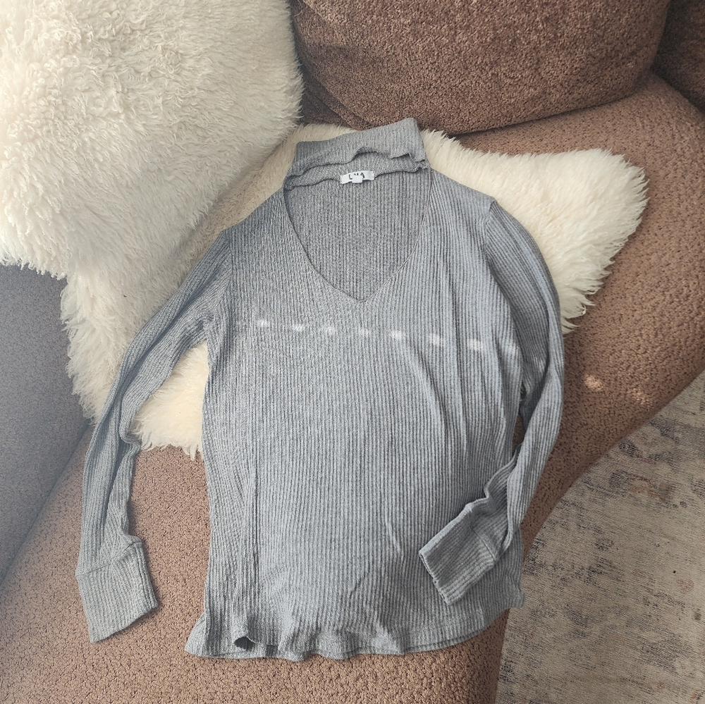 LNA V Neck Knit Top